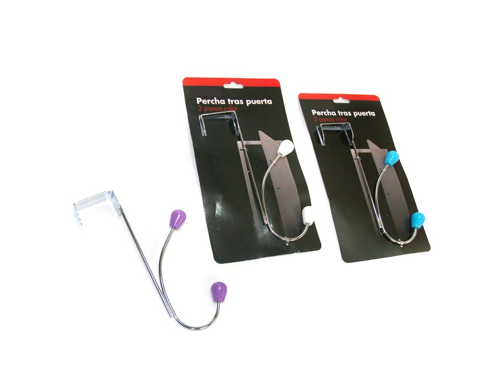 PERCHA ACERO PUERTA 2 POMOS cod. 1200794