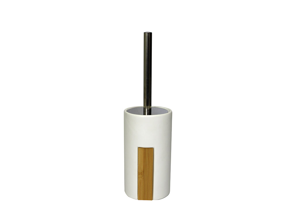 TOILET BRUSH CERAMIC WHITE W/WOOD cod. 2300163