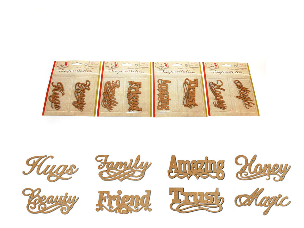 LASER CUT WOODEN LETTERS ASST-4 cod. 2500614