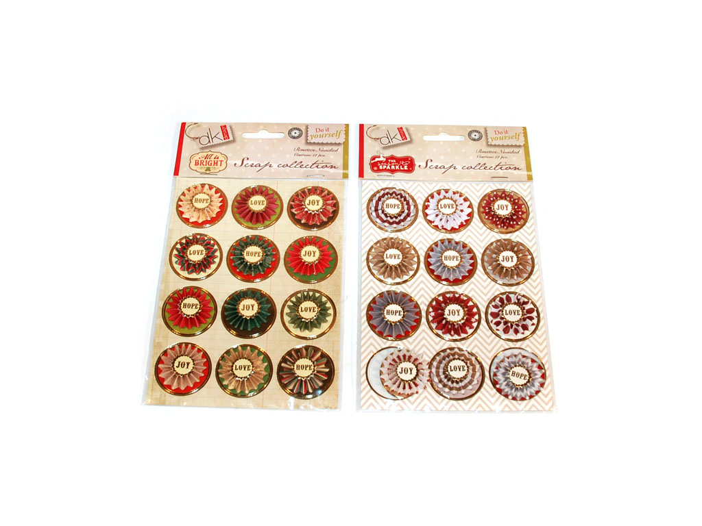 SET 12 ROSETTES NAVIDAD SURT-2 cod. 2500686