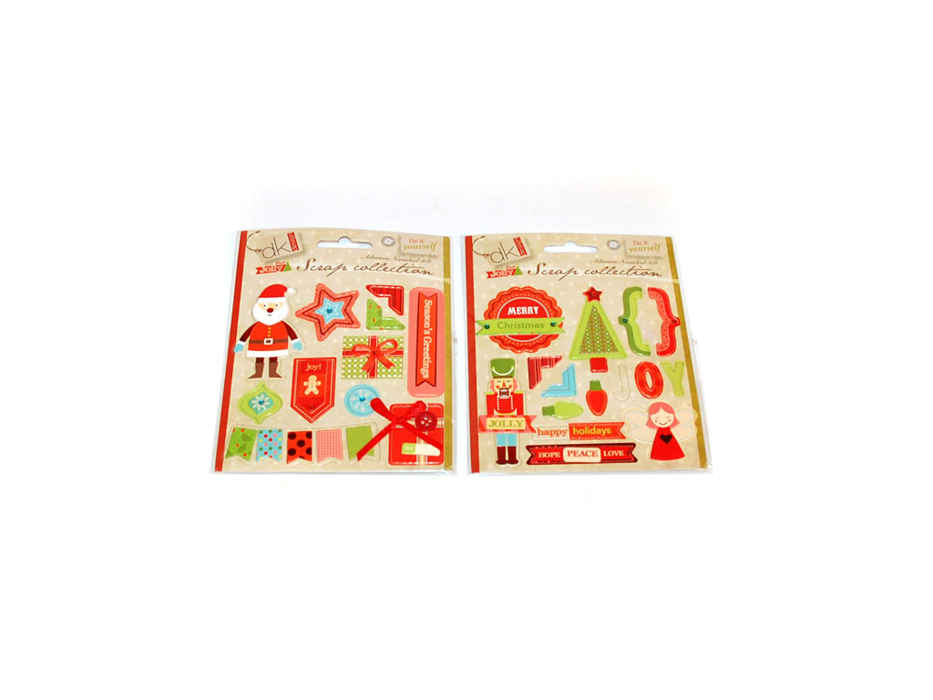 STICKERS 3D NAVIDAD SURT-2 cod. 2500694