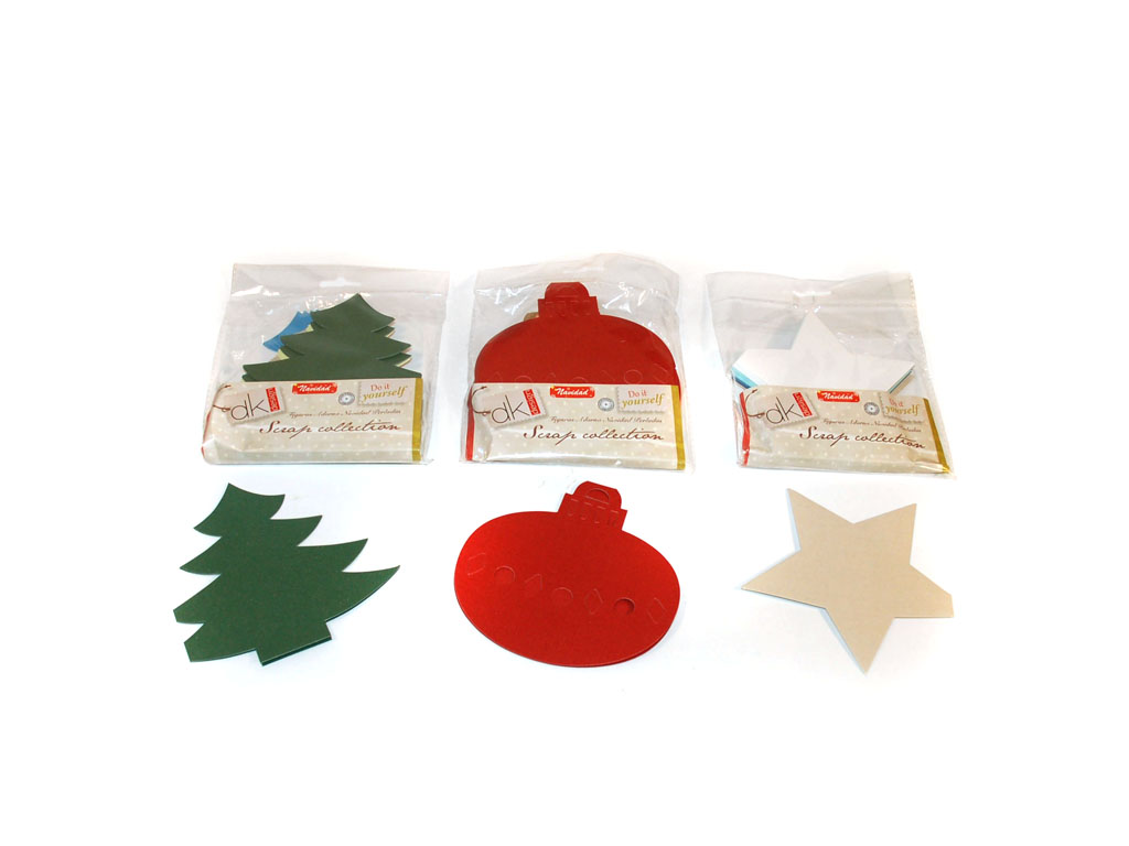 PEARLISED XMAS SHAPED CARDS 20 PCS. ASST cod. 2500695