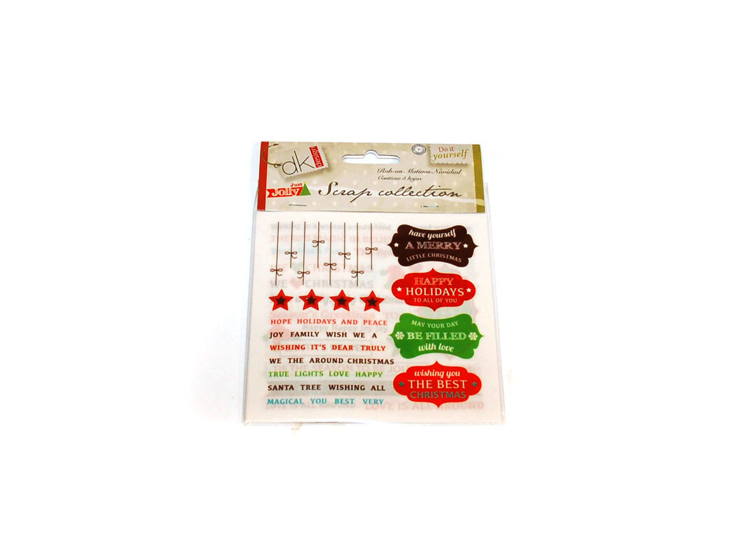 RUB-ON FRASES NATAL 5 FOLHAS cod. 2500701