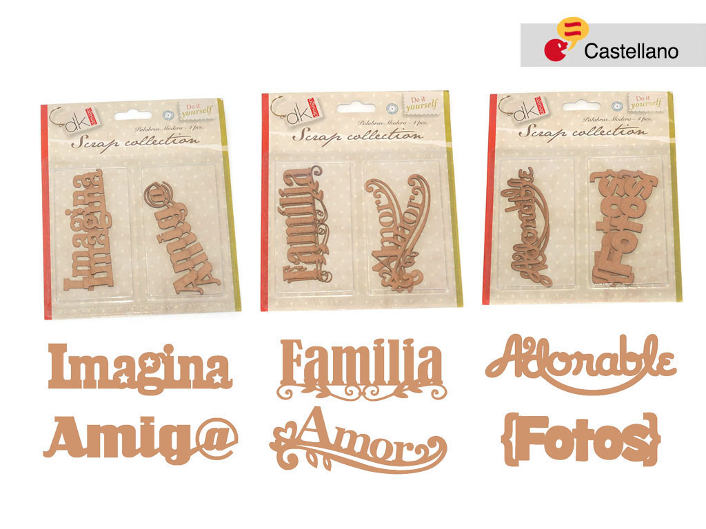 LASER CUTS SPANISH 4 PCS. cod. 2500789