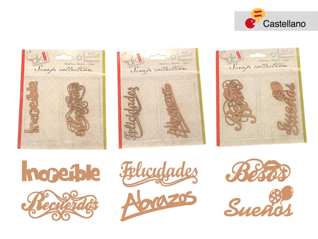 LASER CUTS SPANISH 4 PCS. cod. 2500791