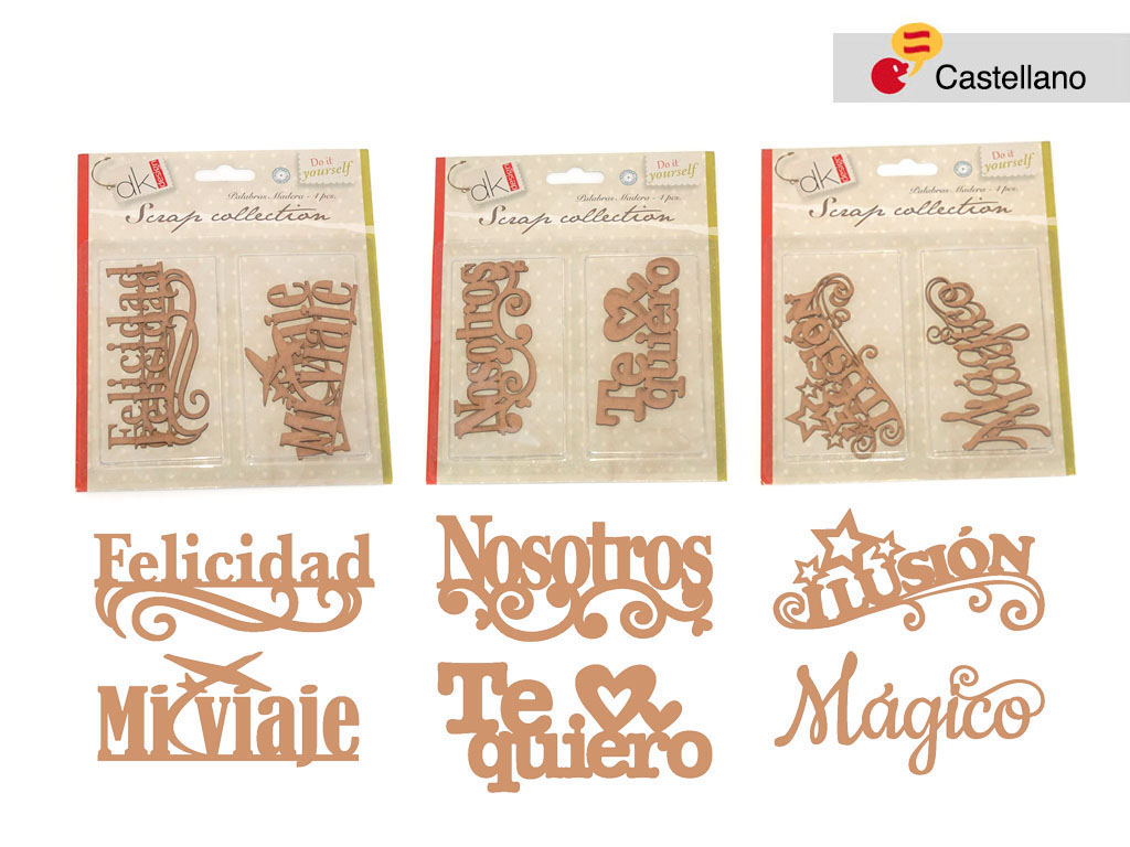 LASER CUTS SPANISH 4 PCS. cod. 2500792