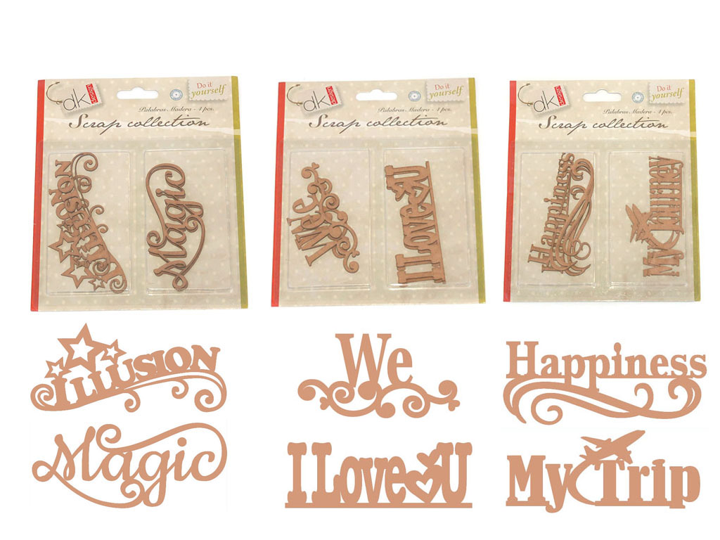 LASER CUTS ENGLISH 4 PCS. cod. 2500800