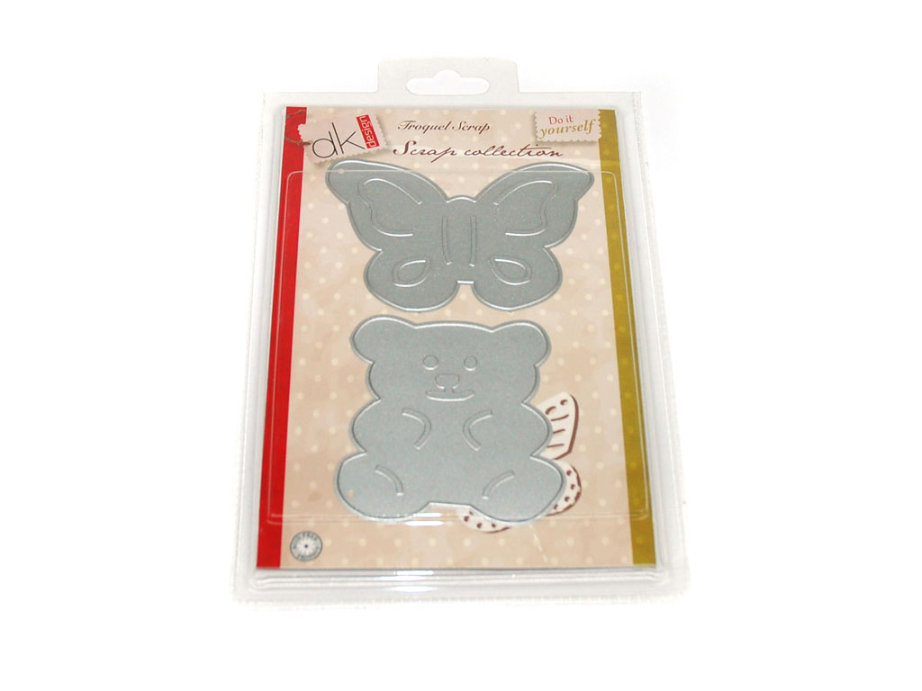 DIE CUT BEAR/BUTTERFLY 2 PCS. cod. 2501091