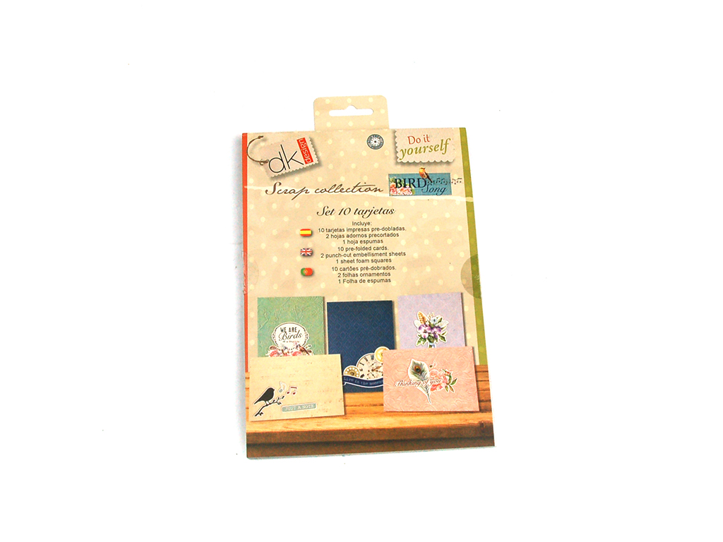 PACK 10 FOLHAS CARTOES BIRD SONG cod. 2501247