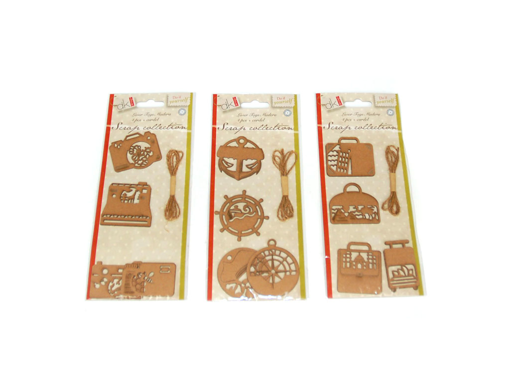 TAGS CARD MADEIRA 4 PCS. SORT-3 cod. 2501394