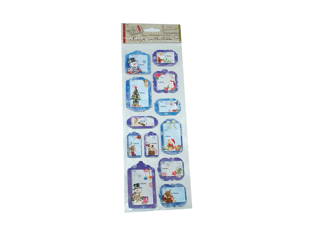 TAGS ADHESIVOS NAVIDAD SURT-2 cod. 2501414