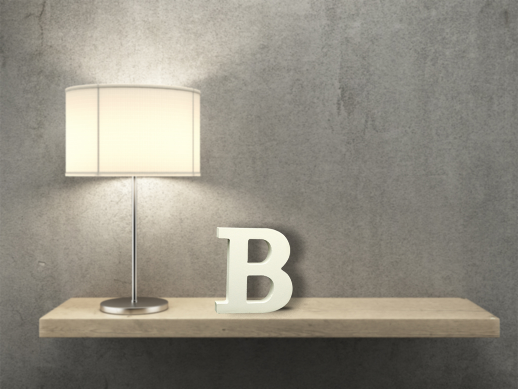 WHITE WOODEN LETTER -B- cod. 2501527