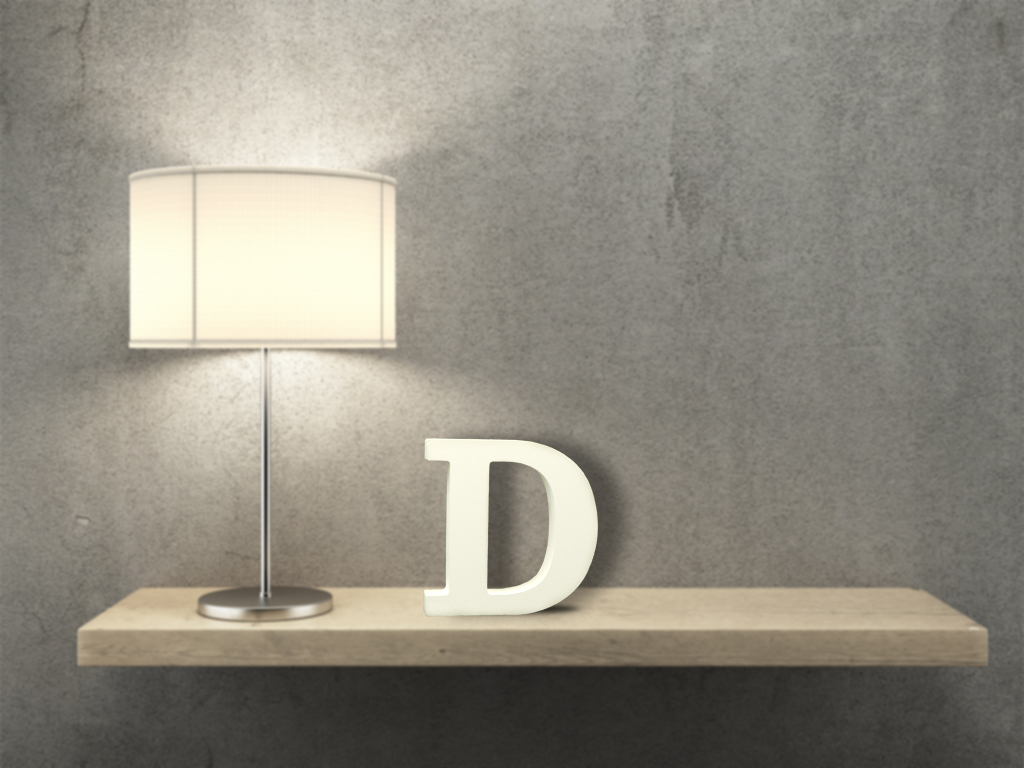 WHITE WOODEN LETTER -D- cod. 2501529