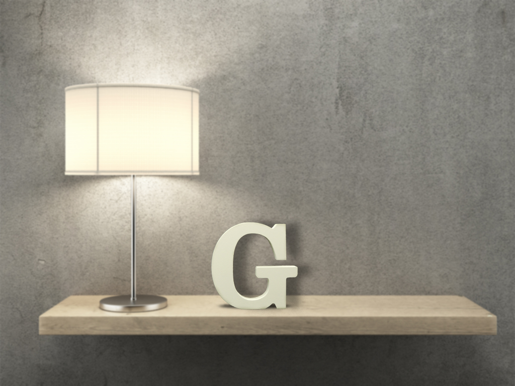 WHITE WOODEN LETTER -G- cod. 2501532