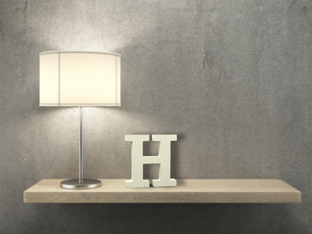 WHITE WOODEN LETTER -H- cod. 2501533