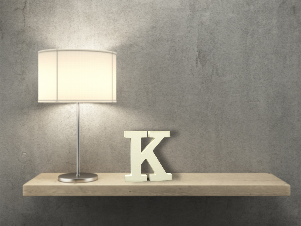 WHITE WOODEN LETTER -K- cod. 2501536