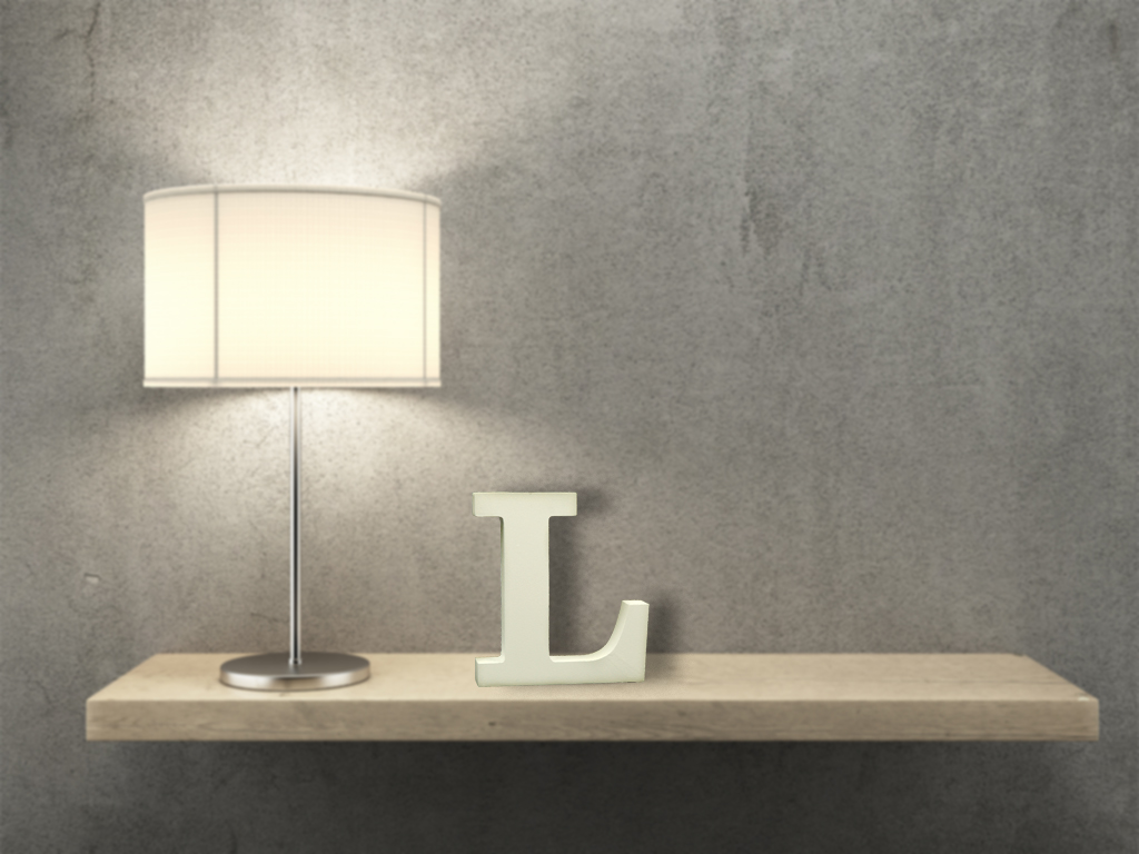 WHITE WOODEN LETTER -L- cod. 2501537