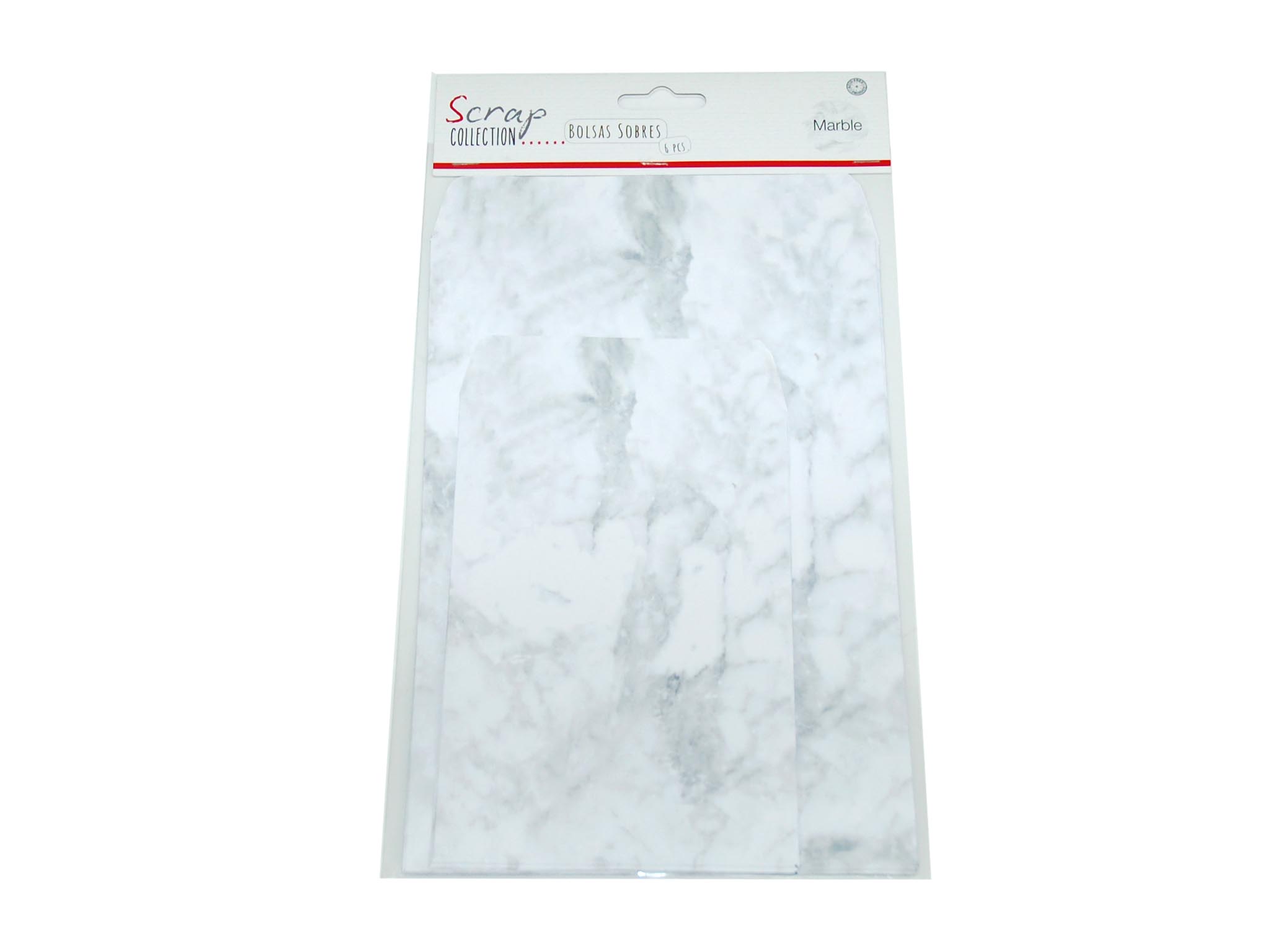 SOBRE REGALO METALIZADO MARBLE 6 PC cod. 2501885