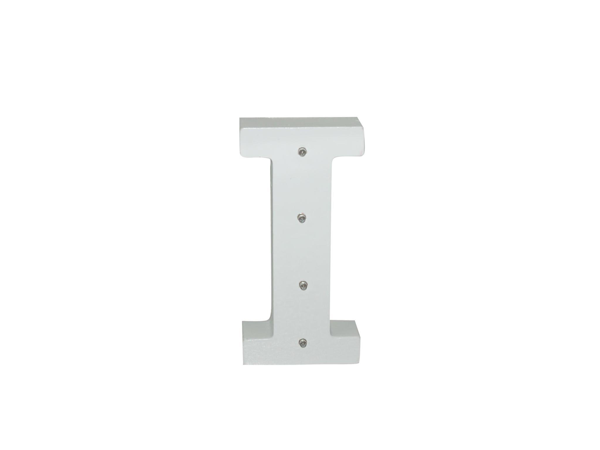 WHITE WOODEN LETTER W/LEDS - I cod. 2501925