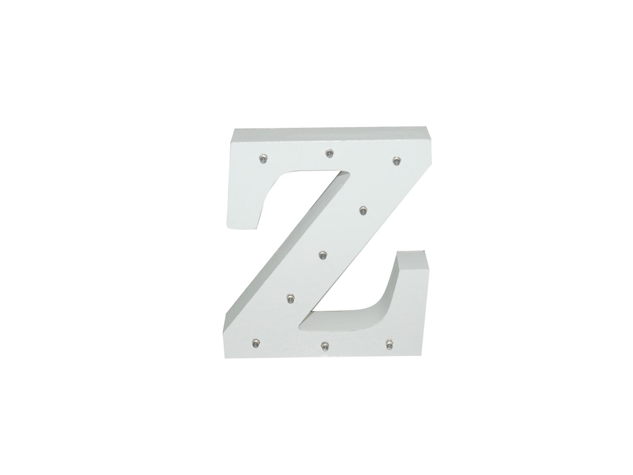 LETRA MADERA BLANCA C/LEDS - Z cod. 2501942