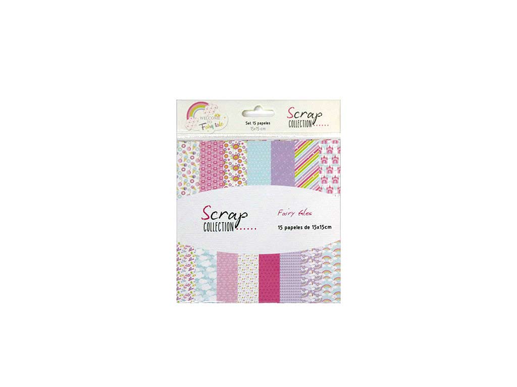 SET 15 FEUILLES 15X15 FAIRY TALE cod. 2501976