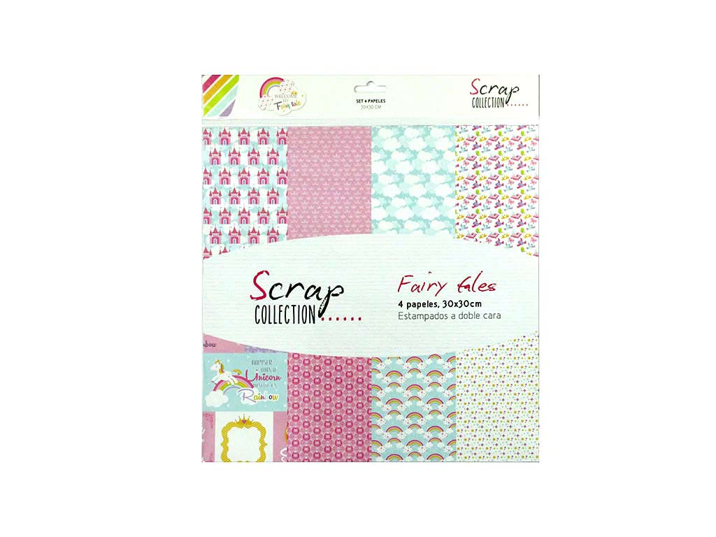 SET 4 FOLHAS 30X30 FAIRY TALE -2- cod. 2502005