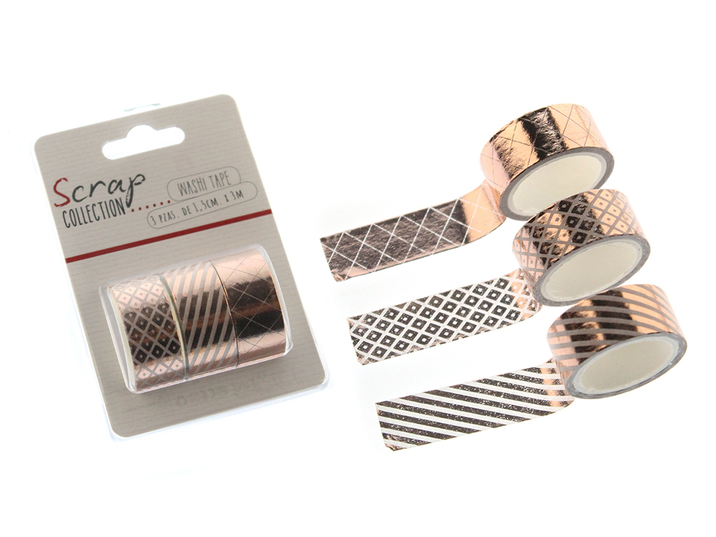 WASHI TAPE PACK 3 PCS. ROUGE cod. 2502036