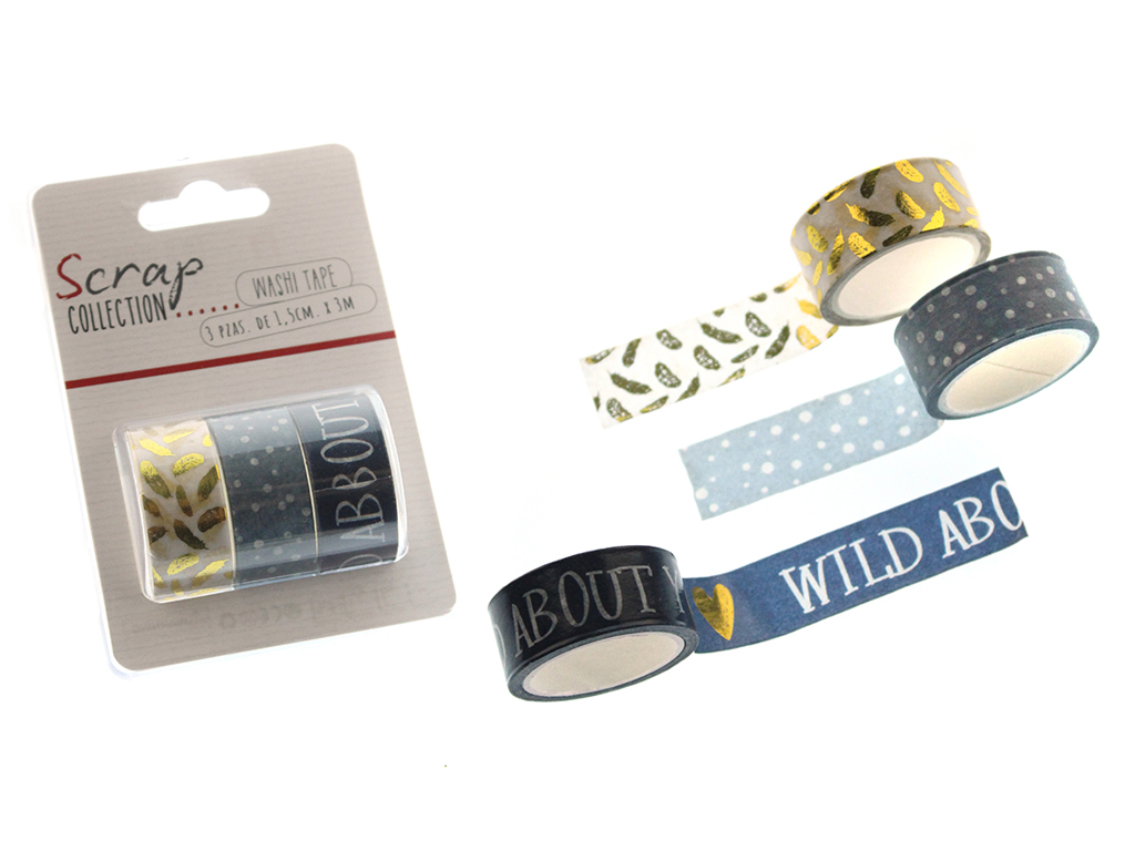 WASHI TAPE PACK 3 PZ. WILD cod. 2502043