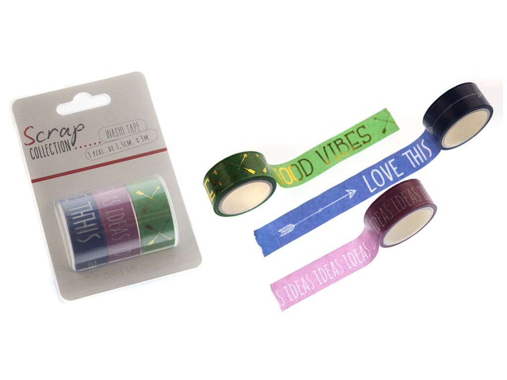 WASHI TAPE PACK 3 PZ. IDEAS cod. 2502047