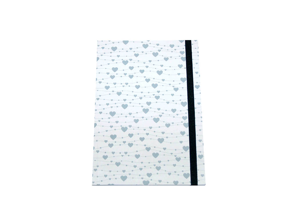 CADERNO IMPRESSO A5 CORAÇOES cod. 2900118