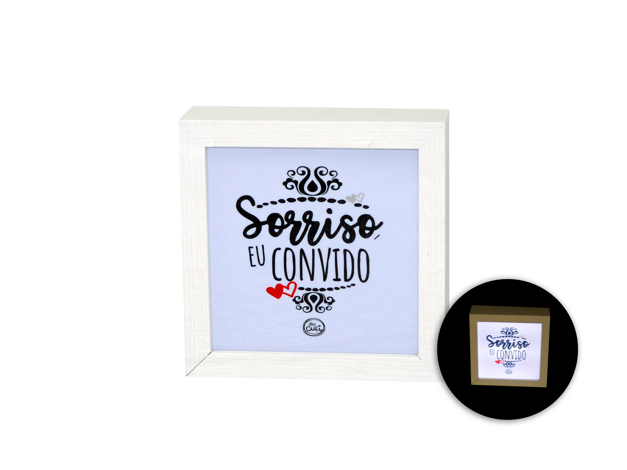 LIGHT BOX 15X15 SORRISO EU CONVIDO cod. 3001145