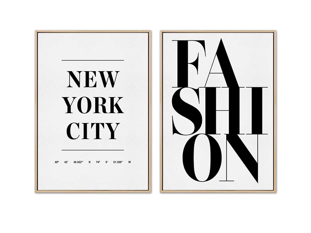 TABLEAU CADRE 30X40 NY FASHION ASST-2 cod. 3001601