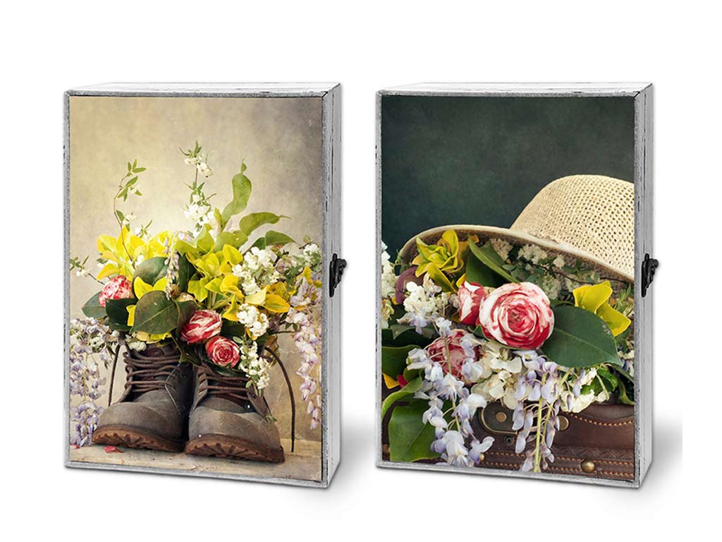 CUELGA LLAVES 20X30 FLORES SURT-2 cod. 3001628