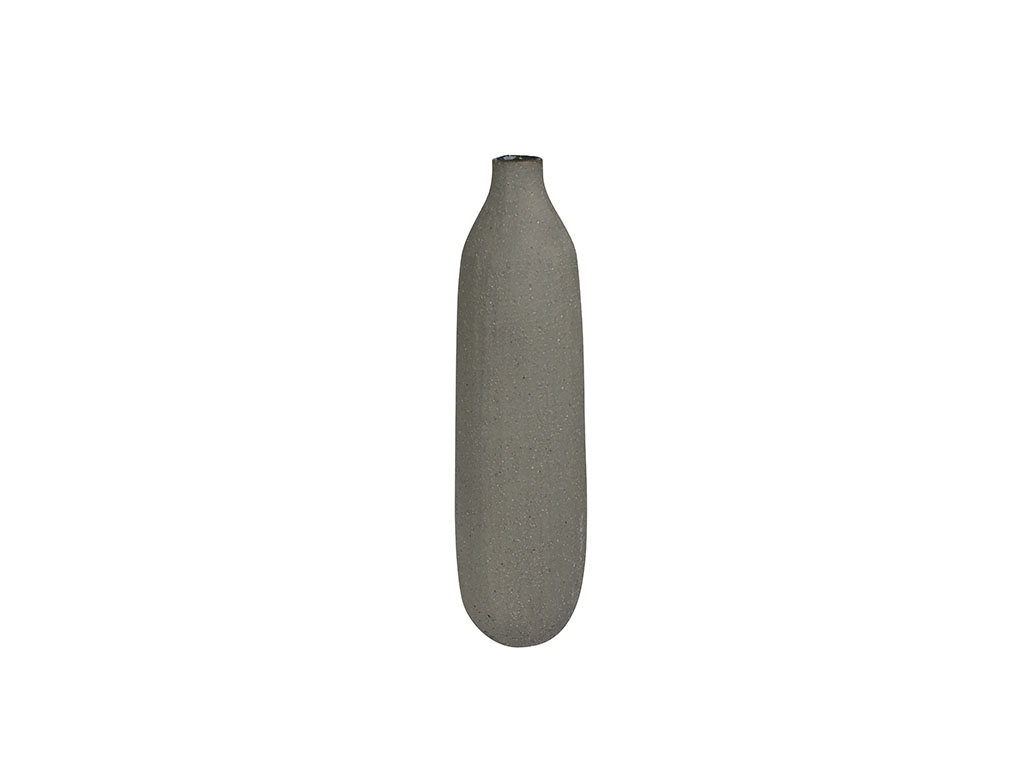 JARRON BOTELLA CERAMICA GRIS 32 CM. cod. 3100466