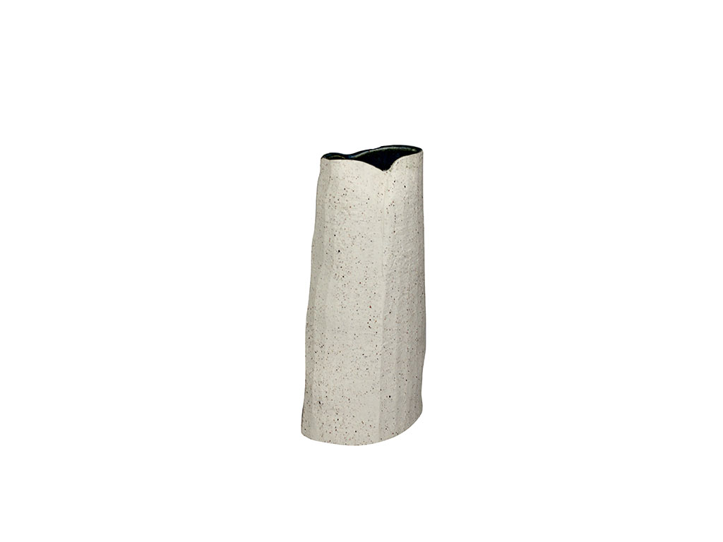 FLAT VASE CERAMICS WHITE 25 CM. cod. 3100481