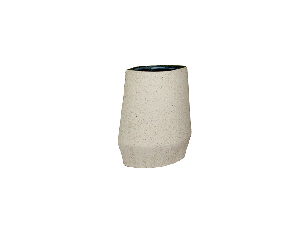 JARRON CONICO CERAMICA BLANCO 23 CM cod. 3100487