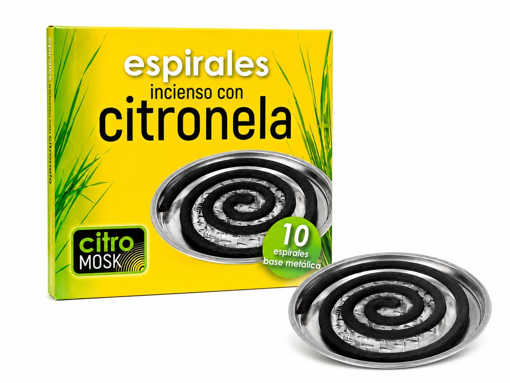 PACK 10 ESPIRALES CITRONELA+BANDEJA META cod. 3200202