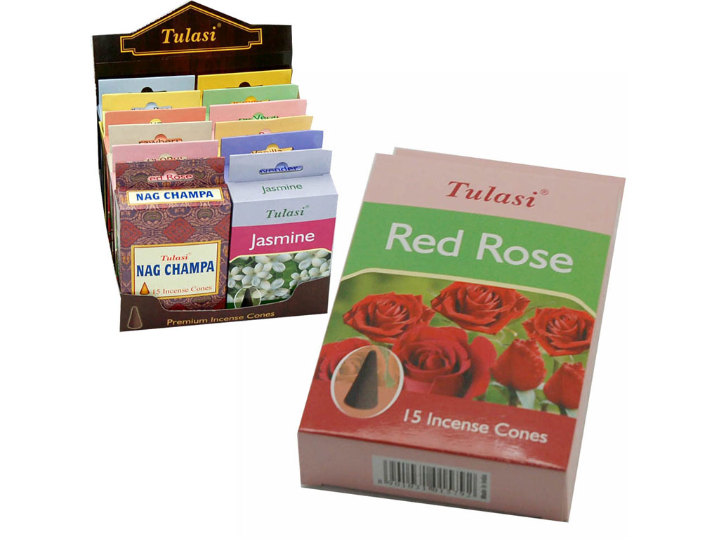 15 CONOS INCIENSO ROSA ROJA cod. 3400371