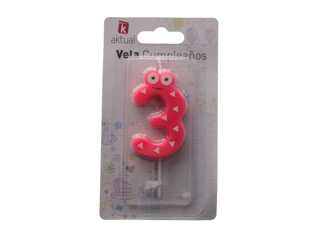 VELA INFANTIL ANIVERSARIO 3 cod. 3400381