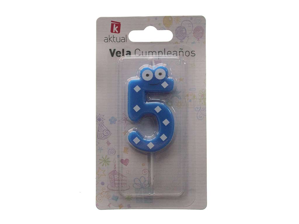 VELA INFANTIL ANIVERSARIO 5 cod. 3400383
