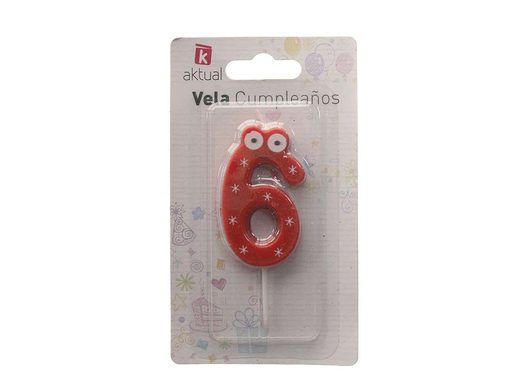 VELA INFANTIL ANIVERSARIO 6 cod. 3400384