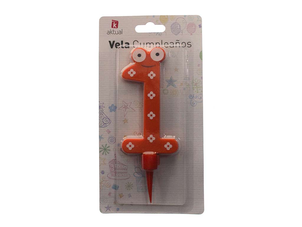 VELA INFANTIL ANIVERSARIO 1 GRANDE cod. 3400459