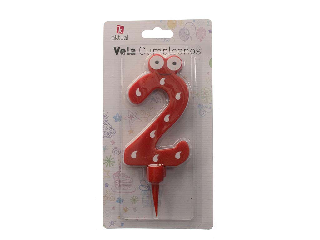 VELA INFANTIL ANIVERSARIO 2 GRANDE cod. 3400460