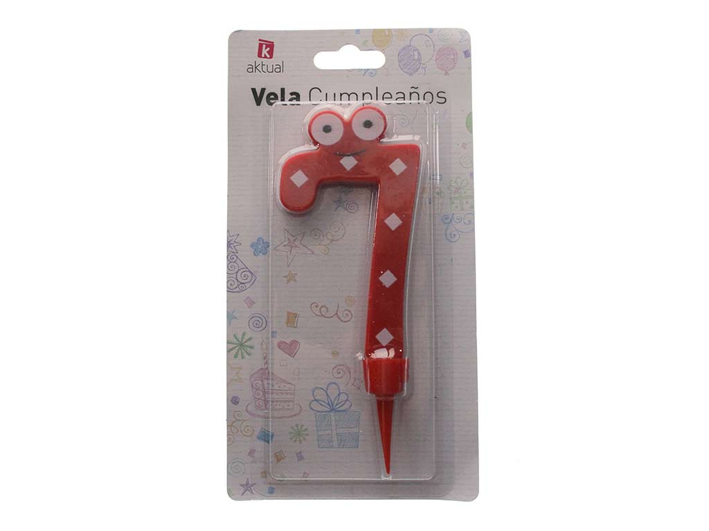 VELA INFANTIL ANIVERSARIO 7 GRANDE cod. 3400465