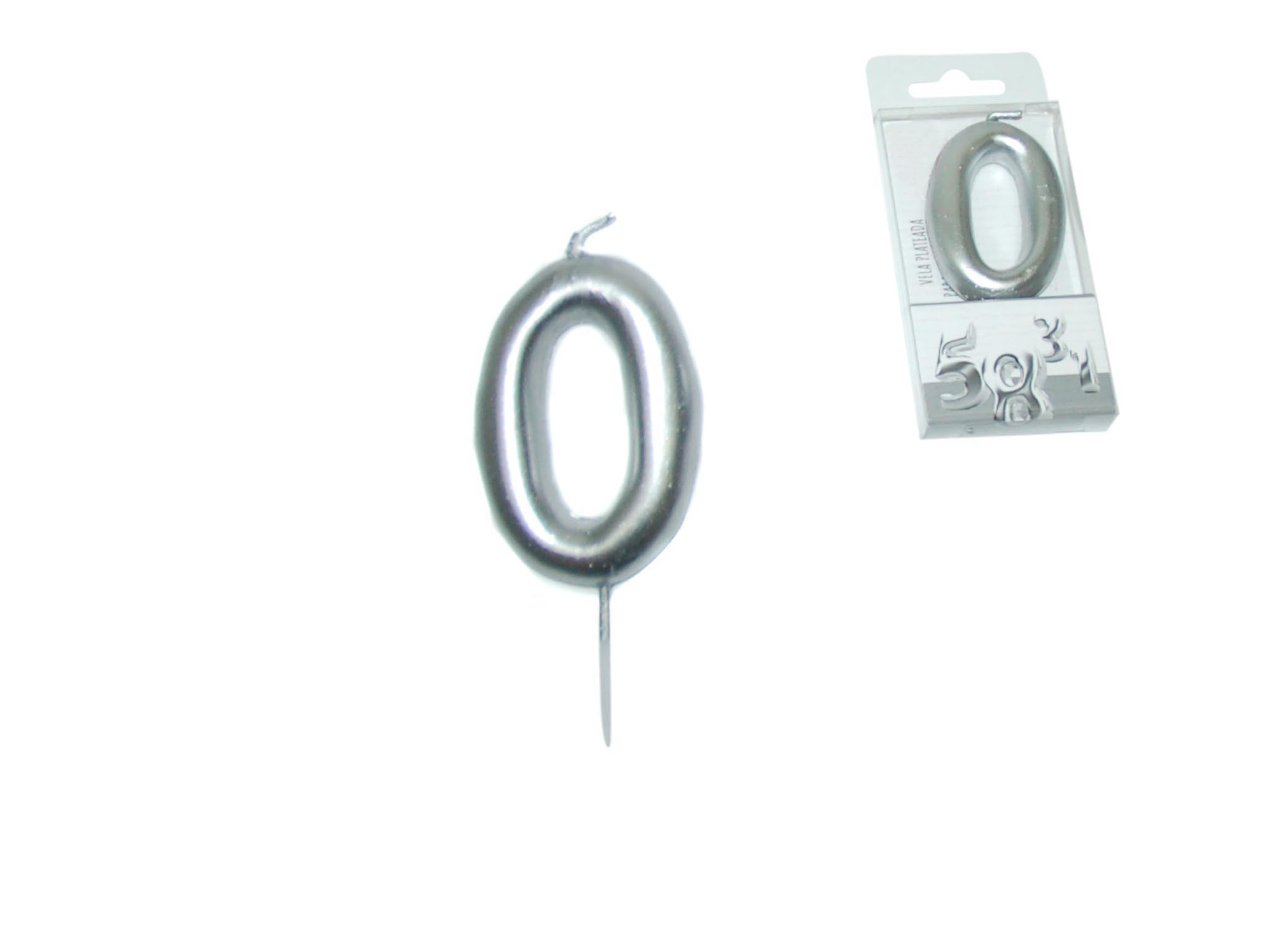 SILVER CANDLE NUMBER - 0 cod. 3400631
