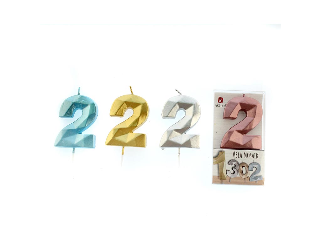 MOSAIK CANDLE NUMBER -2- cod. 3400674