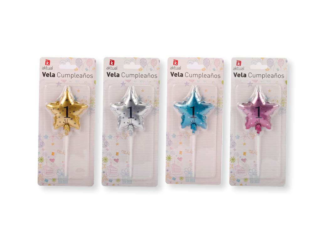 VELA ESTRELA CORES NUMERO 1 cod. 3400708