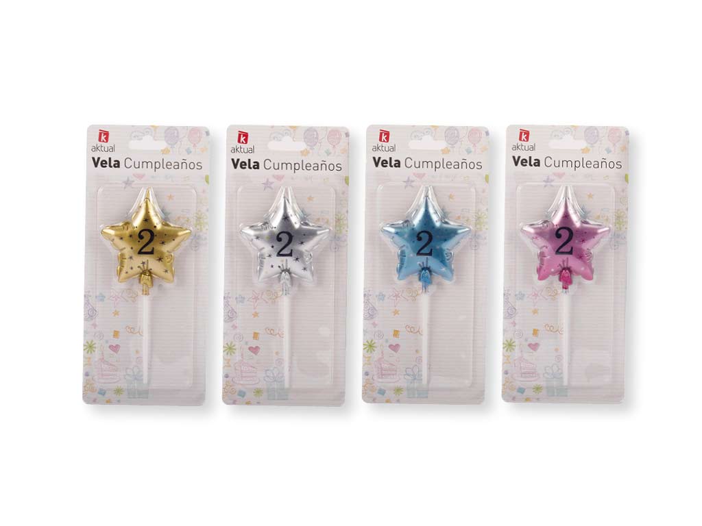 VELA ESTRELA CORES NUMERO 2 cod. 3400709