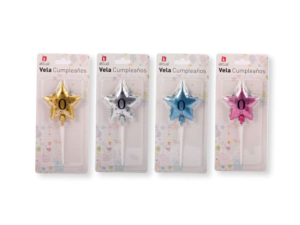 VELA ESTRELA CORES NUMERO 0 cod. 3400717