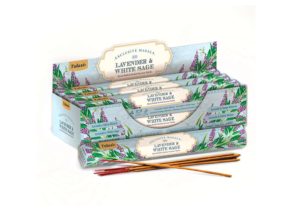 15 INCENSE STICKS WHITE SAGE & LAVENDER cod. 3400749